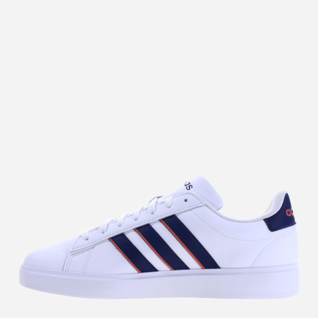 Tenisówki męskie z eko skóry adidas Grand Court 2.0 ID2947 40.5 Biały/Bakłażan (4066764967290) - obraz 2