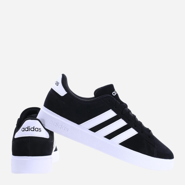 Sneakersy męskie skórzane adidas Grand Court 2.0 ID2963 40 Czarny/Perłowy (4066764100444) - obraz 3