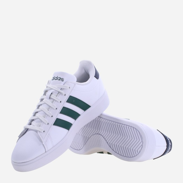 Sneakersy męskie adidas Grand Court 2.0 ID4465 44.5 Biały/Ciemnozielony (4066755585021) - obraz 4