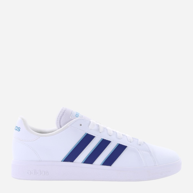 Tenisówki męskie z eko skóry adidas Grand Court Base 2.0 HP2578 44.5 Biały/Niebieski (4066748420148) - obraz 1