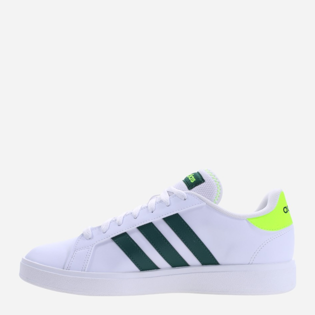 Чоловічі кеди низькі adidas Grand Court Base 2.0 ID4450 44.5 Білий/Зелений (4066755355839) - зображення 2