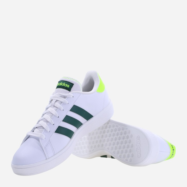 Чоловічі кеди низькі adidas Grand Court Base 2.0 ID4450 42.5 Білий/Зелений (4066755355860) - зображення 4