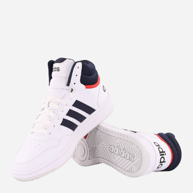 Чоловічі снікери adidas Hoops 3.0 Mid GY5543 40 Білі (4064053694179) - зображення 4