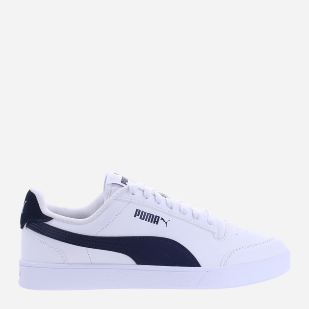 Tenisówki męskie z eko skóry Puma Shuffle 309668-24 43 Biały/Ciemnoniebieski (4065452569174) - obraz 1