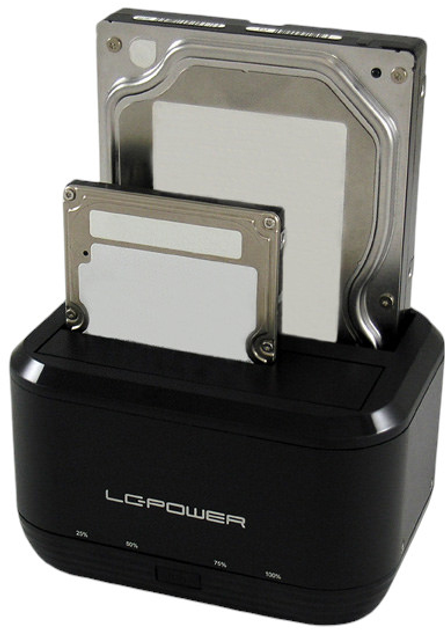 Stacja dokująca LC-Power do dysków 2x HDD/SSD 2.5/3.5 SATA USB 3.0 (5901878503165) - obraz 3