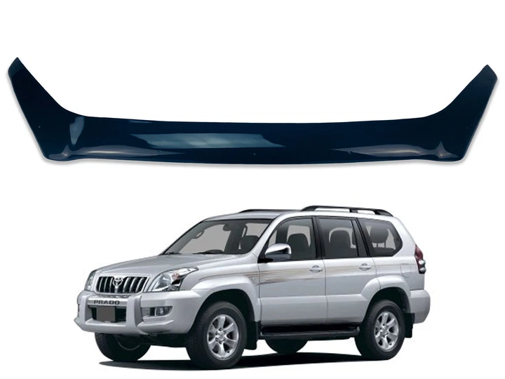 Дефлектор капота (мухобойка) для Toyota Land Cruiser 120 Pradо (без клик) 2003-2010 (Defl) - изображение 5