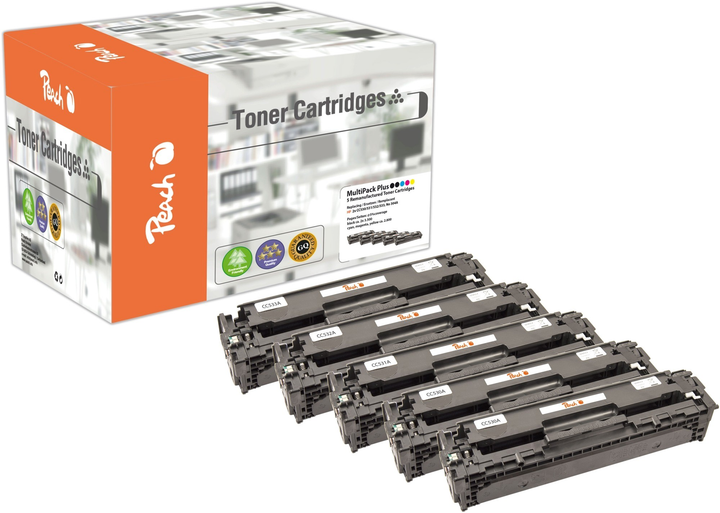 Набор тонеров-картриджей Peach Toner Spar Pack Plus 111856 для HP 304A Black + Color (7640164827025) - зображення 1