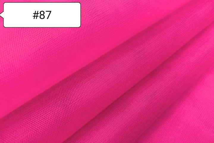 Ткань Фатин Ярко Розовый №87 - изображение 3
