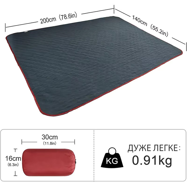Плюшевое покрывало походное флисовое одеяло плед с чехлом 200*140 см KT6002806 - Фото 5 Плюшевое покрывало походное флисовое одеяло плед с чехлом 200*140 см KT6002806 - изображение 5