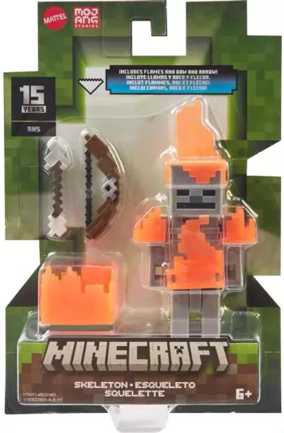 Zestaw Minecraft Flaming Skeleton Figurka podstawowa + akcesorium (0194735194360) - obraz 1