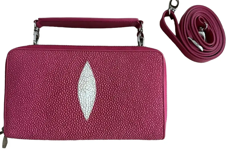 Женская сумка клатч Ekzotic leather 21x11x4 см Фуксия (sb01) - Фото 1 Женская сумка клатч Ekzotic leather 21x11x4 см Фуксия (sb01) - изображение 1