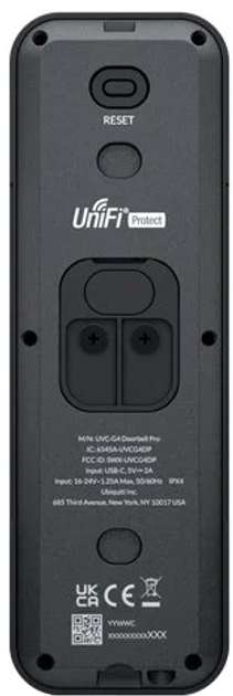 Wideodomofon IP Ubiquiti UniFi G4 Doorbell Pro (UVC-G4 Doorbell Pro) - obraz 3