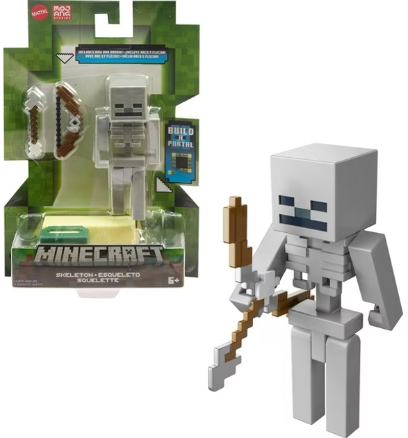 Zestaw Minecraft Build A Portal Grey Skeleton With Bow & Arrow Figurka podstawowa + akcesorium (0194735111183) - obraz 1