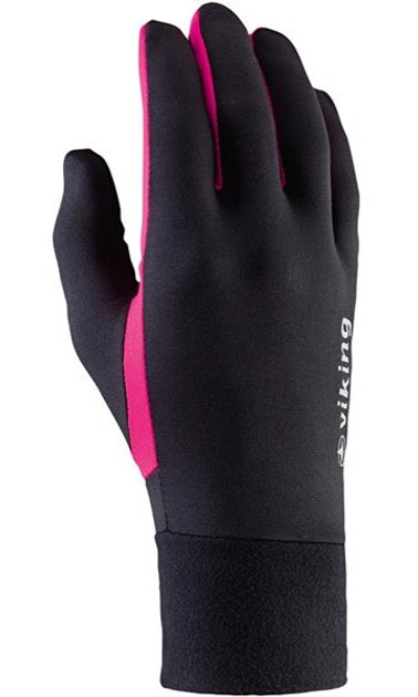 Рукавички для бігу Viking Runway Multifunction Running Gloves 140-18-2740-46 17 - 18 см чорно-рожеві (5901115744573) - зображення 1