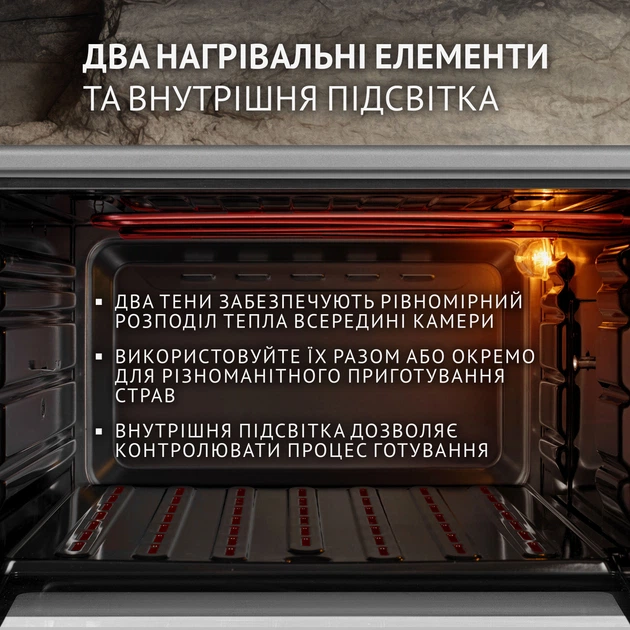 Электрическая печь Perfelli MIRAGE 48 GREY - изображение 5