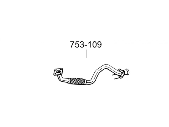 Труба Фольксваген Гольф IV (Volkswagen Golf IV) 99-02 (753-109) Bosal - изображение 4