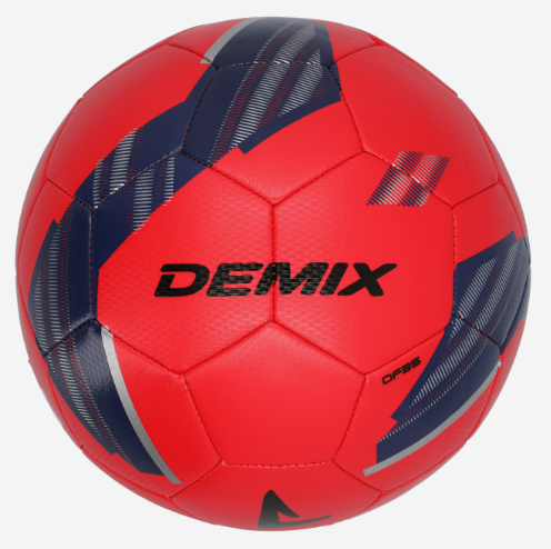 М'яч футбольний Demix Розмір 5, вага 450 г, червоний - Фото 3 М'яч футбольний Demix Розмір 5, вага 450 г, червоний - изображение 3