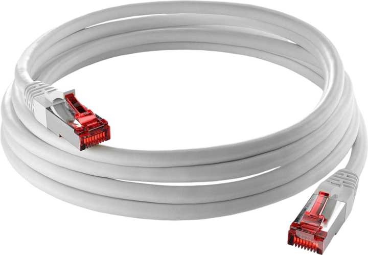 Patchcord Goobay Cat 6 S/FTP 15 m Biały (4040849935046) - obraz 1