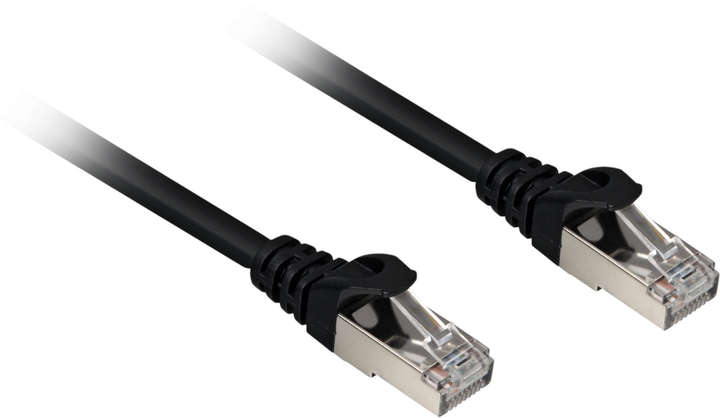 Патч-корд Sharkoon Cat 6a S/FTP 10 м чорний (4044951018390) - зображення 1