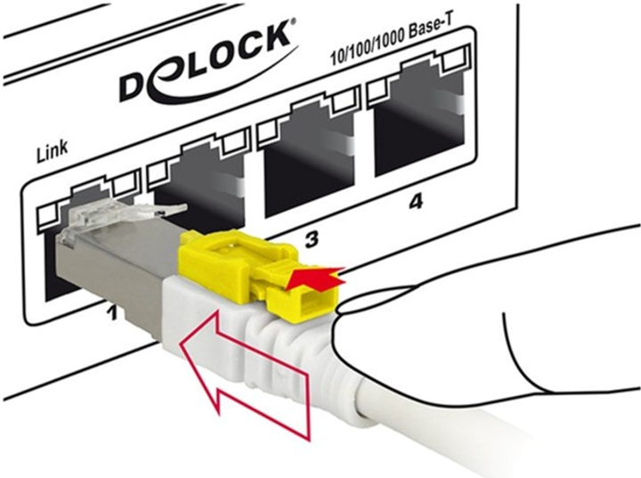 Патч-корд Goobay Secure Cat 6a S/STP 0.5 м білий (4043619853304) - зображення 2