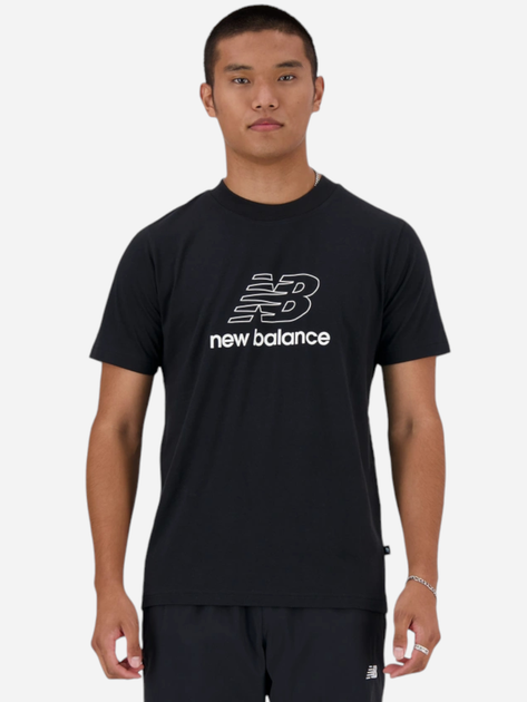 Koszulka męska bawełniana New Balance NBMT41906BK L Czarna (196941812656) - obraz 1