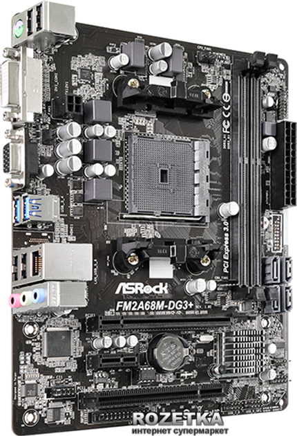 Материнская плата ASRock FM2A68M-DG3+ (sFM2/FM2+, AMD A68H, PCI-Ex16 ...