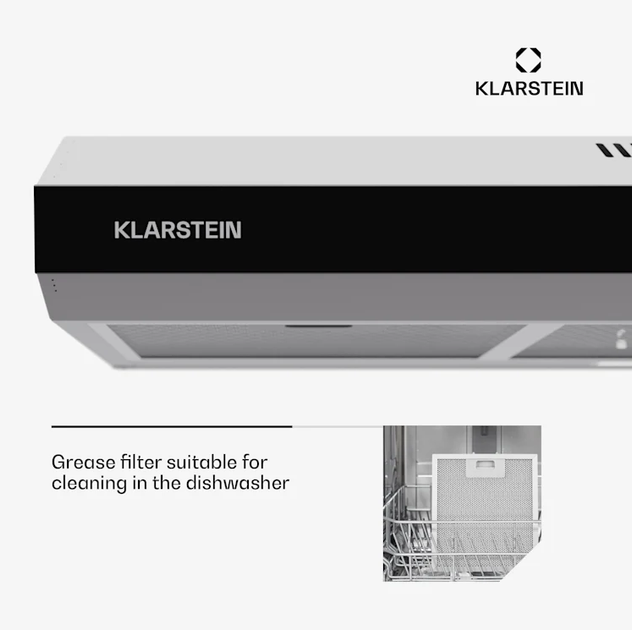 Вытяжка Klarstein Contempo 90 Кухонная вытяжка с подсветкой 80 Вт 200 м³/ч - изображение 3