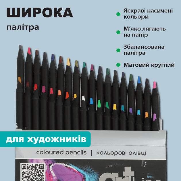 Карандаши цветные ZiBi Art Line круглые 36 цветов (ZB.2435) - изображение 3