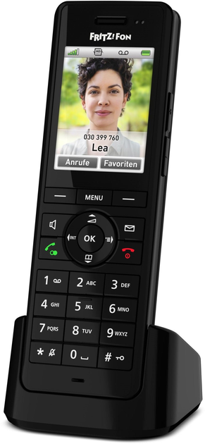 IP DECT телефон AVM FRITZ!Fon X6 Black (20002966) - зображення 1