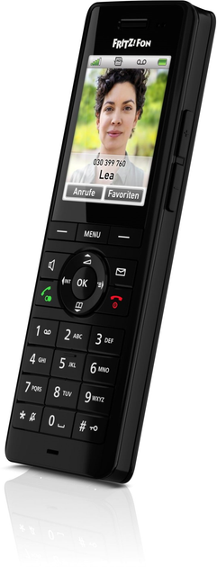 Telefon IP DECT AVM FRITZ!Fon X6 Black (20002966) - obraz 3