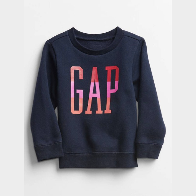 Теплий світшот для дівчинки з флісовим напиленням Gap на 18-24 міс 86 см Синій - Фото 1 Теплий світшот для дівчинки з флісовим напиленням Gap на 18-24 міс 86 см Синій - изображение 1