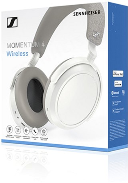Słuchawki Sennheiser Momentum 4 Wireless 509267/S White (4260752330459) - obraz 7