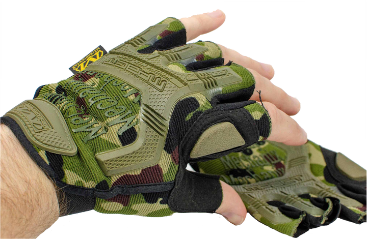 Тактичні рукавички Mpact Mechanix безпалі camo M мультикам - изображение 2