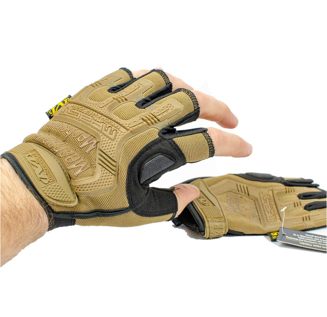 Тактичні рукавички Mpact Mechanix безпалі Tan L койот - изображение 2