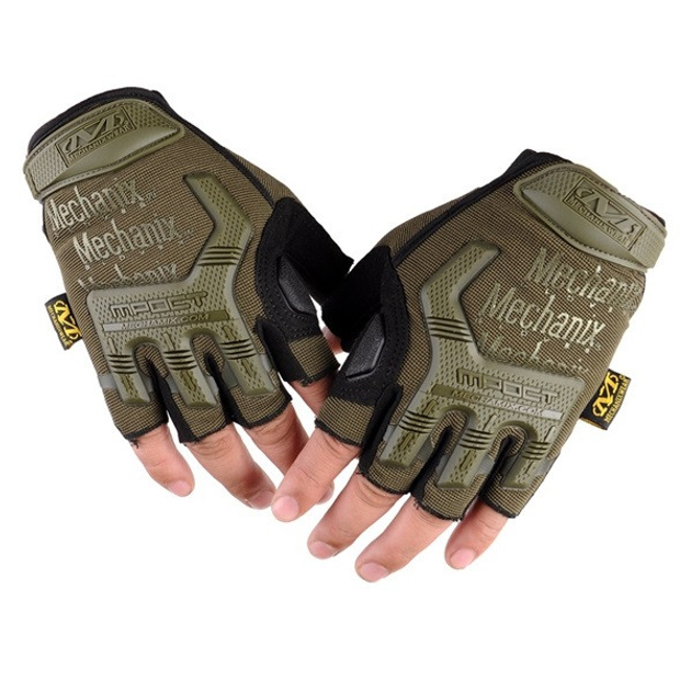 Тактичні рукавички Mpact Mechanix безпалі Olive M олива - зображення 1