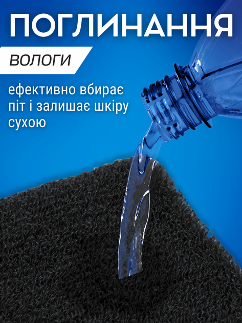 Напульсник для спорта на руку запястье спортивный для тенниса баскетбола волейбола бега фитнеса тренировок универсальная махровая тренировочная двусторонняя хлопковая теннисная повязка фиксатор от пота растяжений из махры хлопка 1 шт Hechpro АН2663 черный - Фото 3 Напульсник для спорта на руку запястье спортивный для тенниса баскетбола волейбола бега фитнеса тренировок универсальная махровая тренировочная двусторонняя хлопковая теннисная повязка фиксатор от пота растяжений из махры хлопка 1 шт Hechpro АН2663 черный - изображение 3