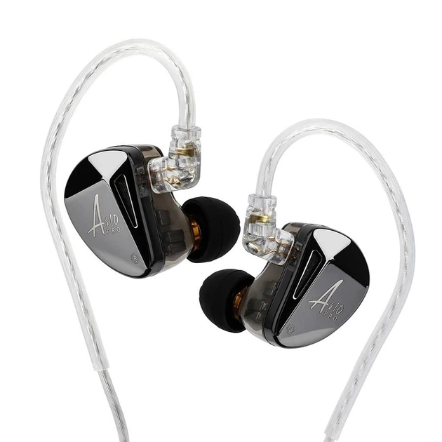 Наушники арматурные KZ AS10 Pro Black с микрофоном купить в