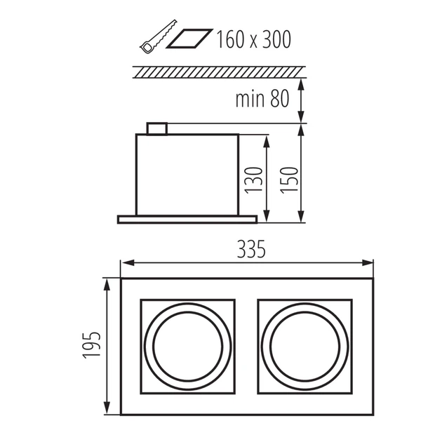 Точковий світильник Kanlux 32933 Mateo ES DLP-250-W - Фото 2 Точковий світильник Kanlux 32933 Mateo ES DLP-250-W - зображення 2