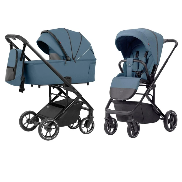 Коляска универсальная 2в1 CARRELLO Alfa CRL-6507 Indigo Blue Голубая - изображение 2