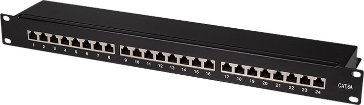 Патч-панель LogiLink 19'' 24-ports STP CAT 6a 1U (4052792027174) - зображення 1