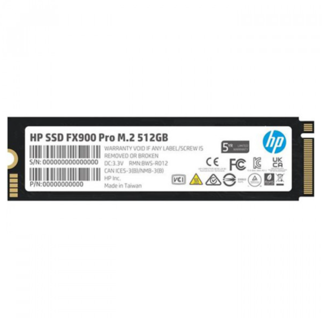 Твердотельный накопитель SSD HP FX900 Pro 512GB M.2 PCIe 4.0 x4 NVMe 1.4 2280 TLC 3D V-NAND (4A3T9AA#) - Фото 1 Твердотельный накопитель SSD HP FX900 Pro 512GB M.2 PCIe 4.0 x4 NVMe 1.4 2280 TLC 3D V-NAND (4A3T9AA#) - изображение 1