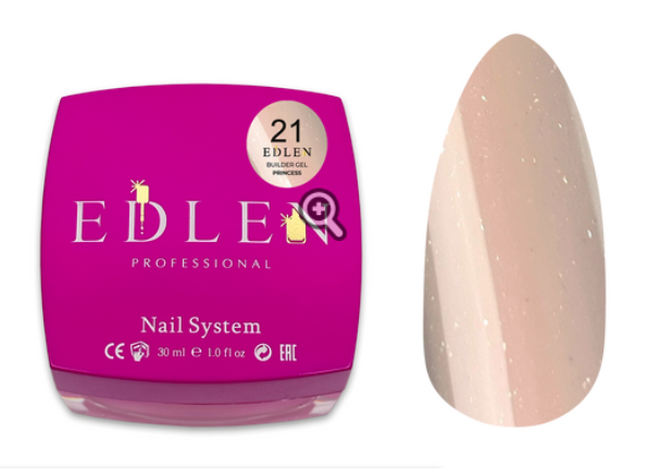 Гель моделирующий Edlen Builder Gel №21 Princess 30 мл - Фото 1 Гель моделирующий Edlen Builder Gel №21 Princess 30 мл - изображение 1