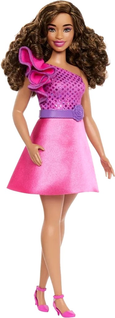 Lalka Mattel Barbie Fashionistas nr 225 Sukienka wieczorowy róż 30 cm (0194735176793) - obraz 4
