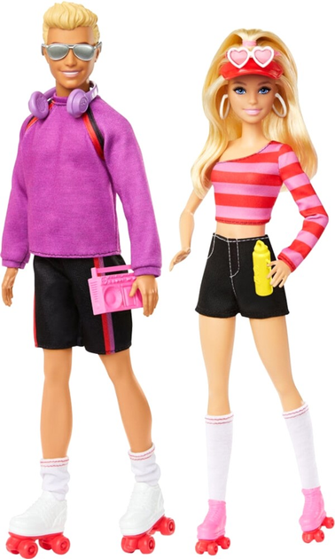 Zestaw lalek Mattel Barbie Fashionistas Barbie i Ken na wrotkach 65 rocznica (0194735232437) - obraz 2