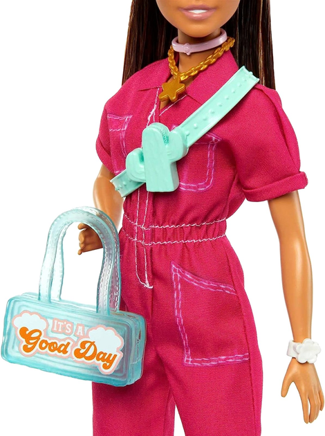 Лялька з аксесуарами Mattel Day and Play Barbie Рожевий комбінезон HPL76 26 см (0194735162413) - зображення 4