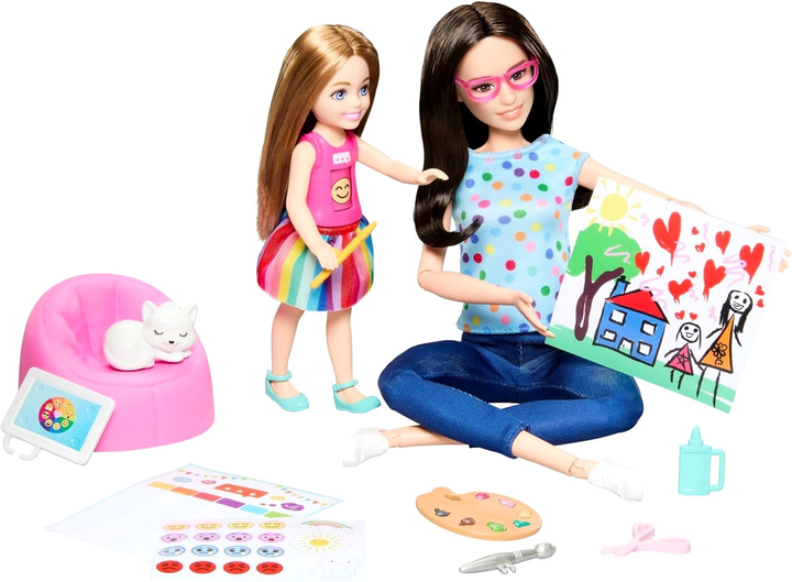 Набір ляльок Mattel Barbie Art Therapy з аксесуарами 2 шт (0194735175888) - зображення 2