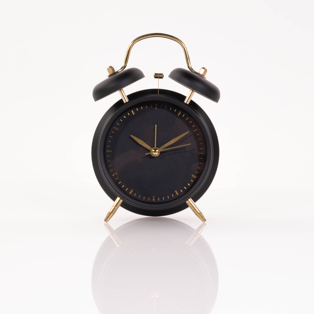 Zegar budzik Home & Styling Collection w klasycznym stylu ze złotymi wskazówkami metalowy 12 cm (8720573257671) - obraz 5