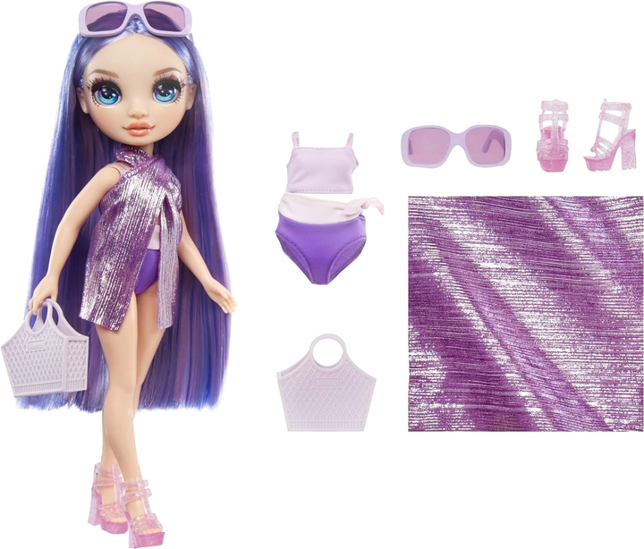 Lalka MGA Rainbow High Swim and Style Fashion Doll Violet 28 cm (0035051507314) - obraz 2