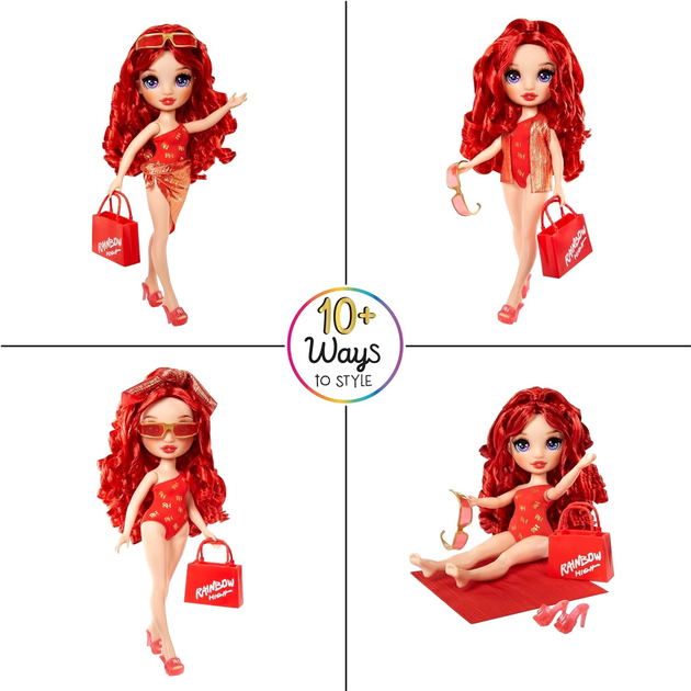 Lalka MGA Rainbow High Swim and Style Fashion Doll Ruby Anderson 28 cm (0035051507277) - obraz 4