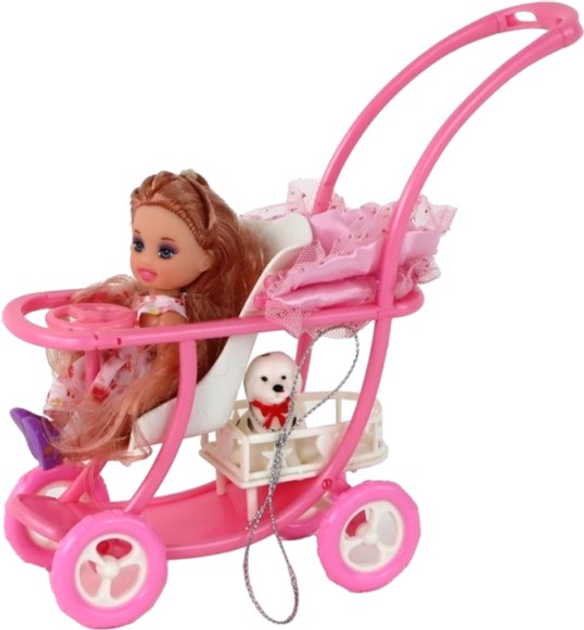 Zestaw lalek Leantoys Lucy w ciąży z dzieckiem i wózekiem (5905515352345) - obraz 4